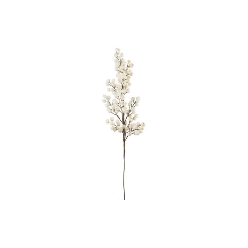 Fiori delle feste-bianco, ramo con bacche bianche grandi, 80h cm