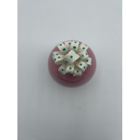 SBORDONE PORCELLANE UOVO ARTIGIANALE H10 ROSA CON COCCARDA