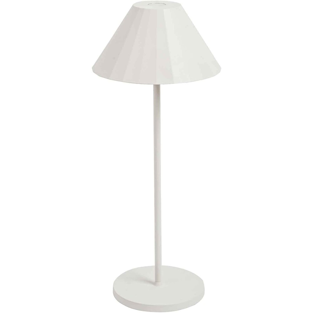 PALAIS ROYAL Lucignola Lampada in Metallo LED Touch Ricaricabile 35cm Bianco