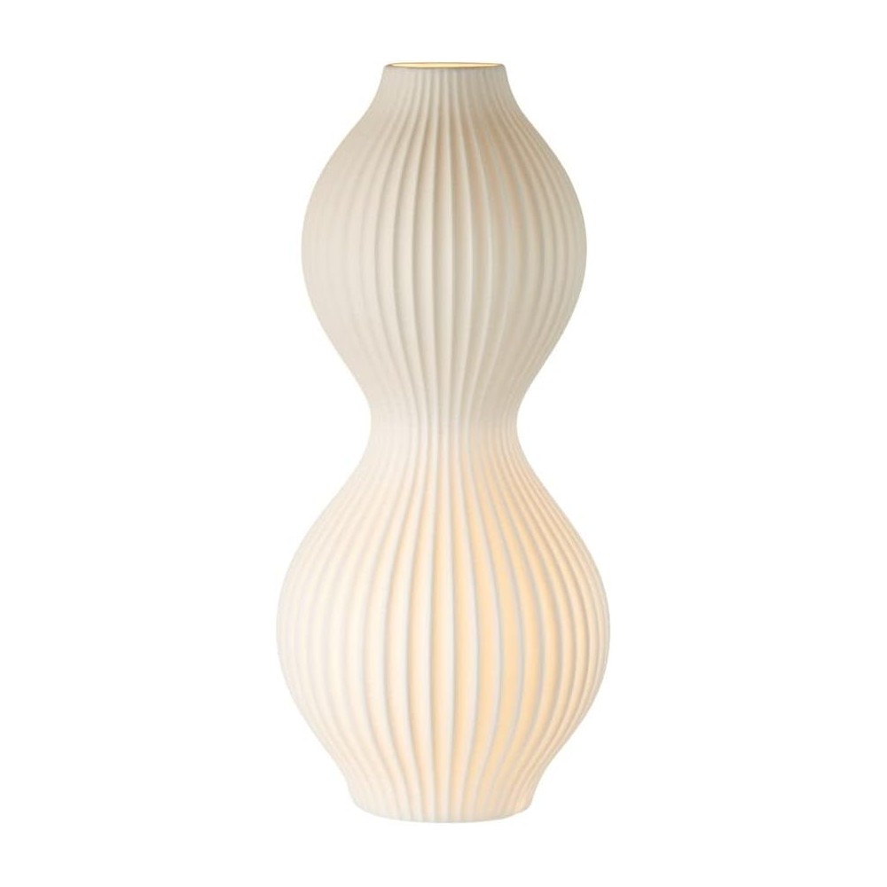 Lampada Luminosa da Tavolo Porcellana bianca Opaca Silhouette Alta 40cm Casa Oca Nera