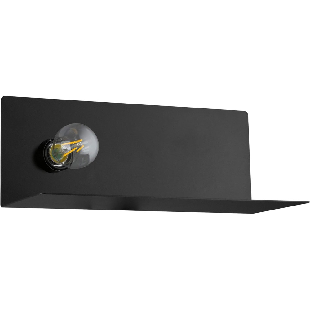 Eglo Ciglie, lampada da parete a 1 luce, materiale: acciaio, colore: nero, con interfaccia USB, attacco: E27