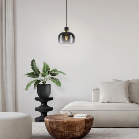 Eglo Lampada a sospensione Oilella Brass Black-Grey-Transparent H: 110 Ø: 19 cm dimmerabile