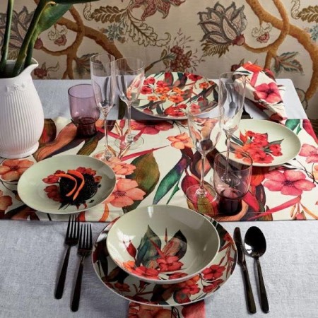 ANDREA FONTEBASSO 1760 Servizio Piatti 18 Pezzi Sterlizia Porcellana Multicolor Linea Moon MN5799