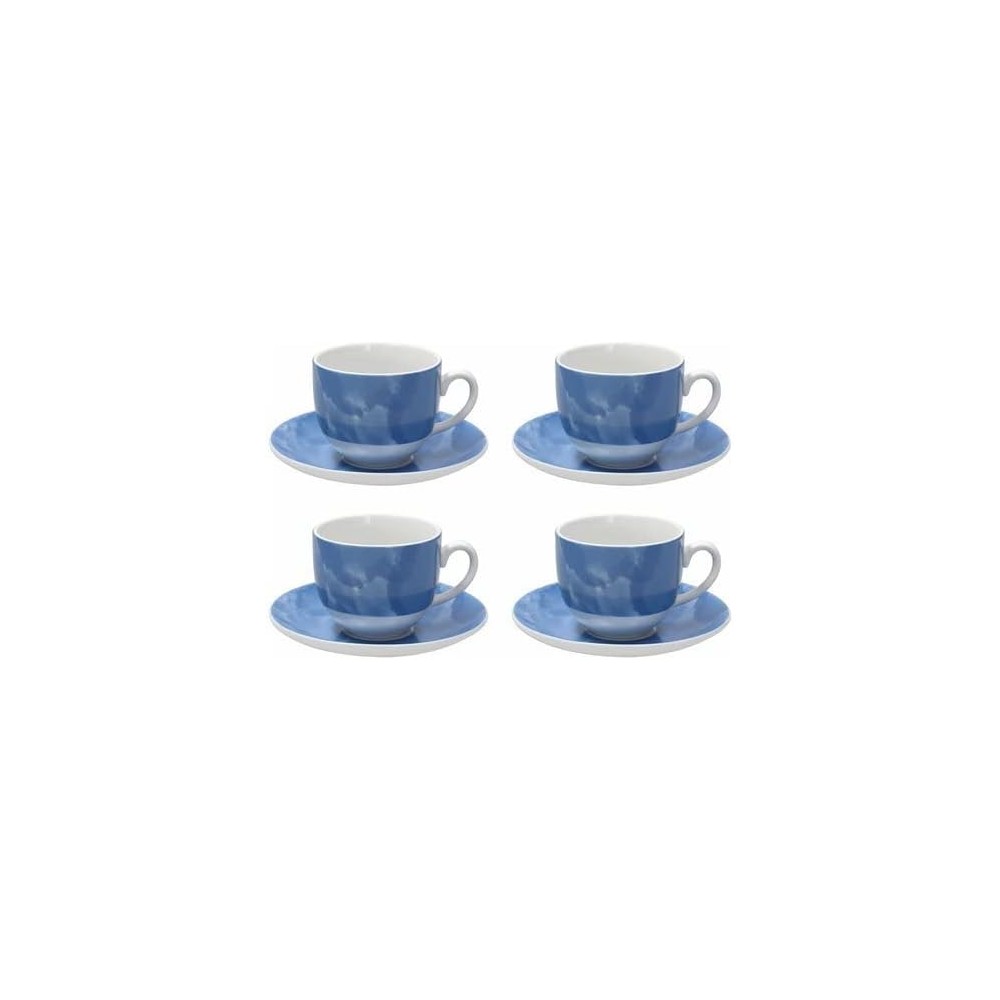 ANDREA FONTEBASSO 1760 Set 4 Tazze Cappuccino c/piattino COLORPLAY Sfera