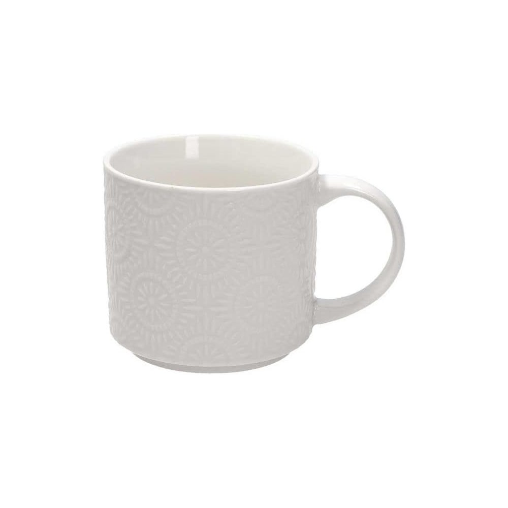 ANDREA FONTEBASSO 1760 Mug Maiolica CC 460 Relief Porcellana Bianco Linea New Milk&Coffee