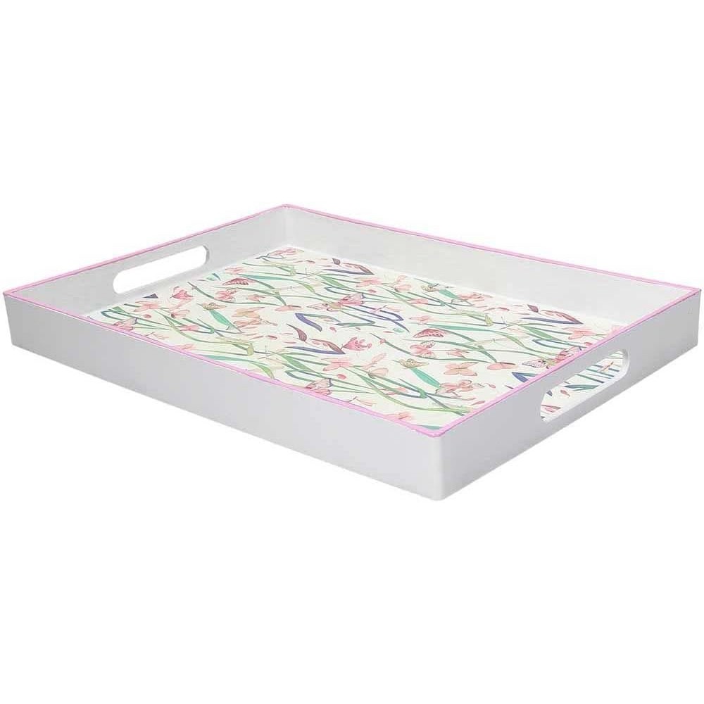 ANDREA FONTEBASSO 1760 Vassoio Cm 25x35 Butterfly Ball Plastica Rosa Linea Serving
