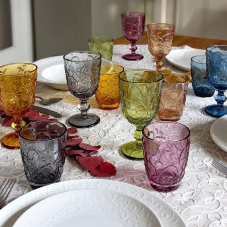 ANDREA FONTEBASSO 1760 Set 6 Bicchieri CC 260 Vetro Color Te' Linea Marriage