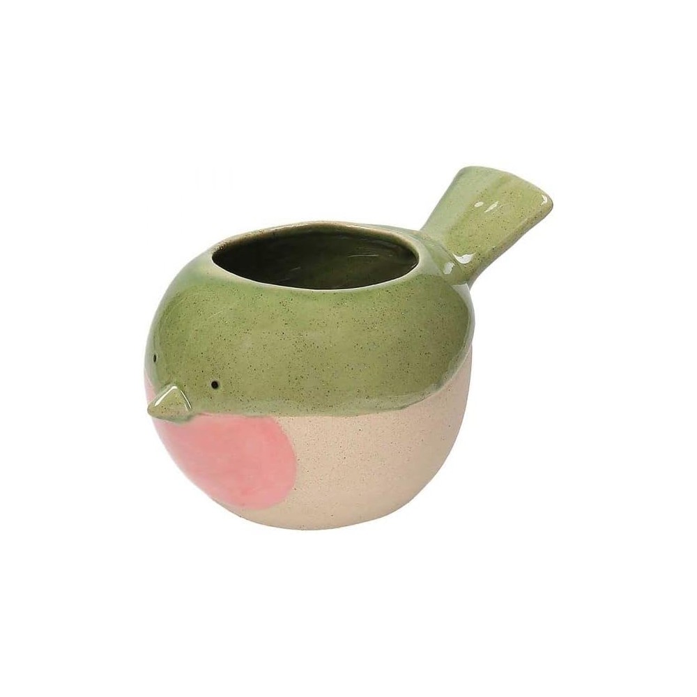ANDREA FONTEBASSO 1760 Cachepot Uccellino Verde H10 Birdy Ceramica Verde LINEA BIRDY