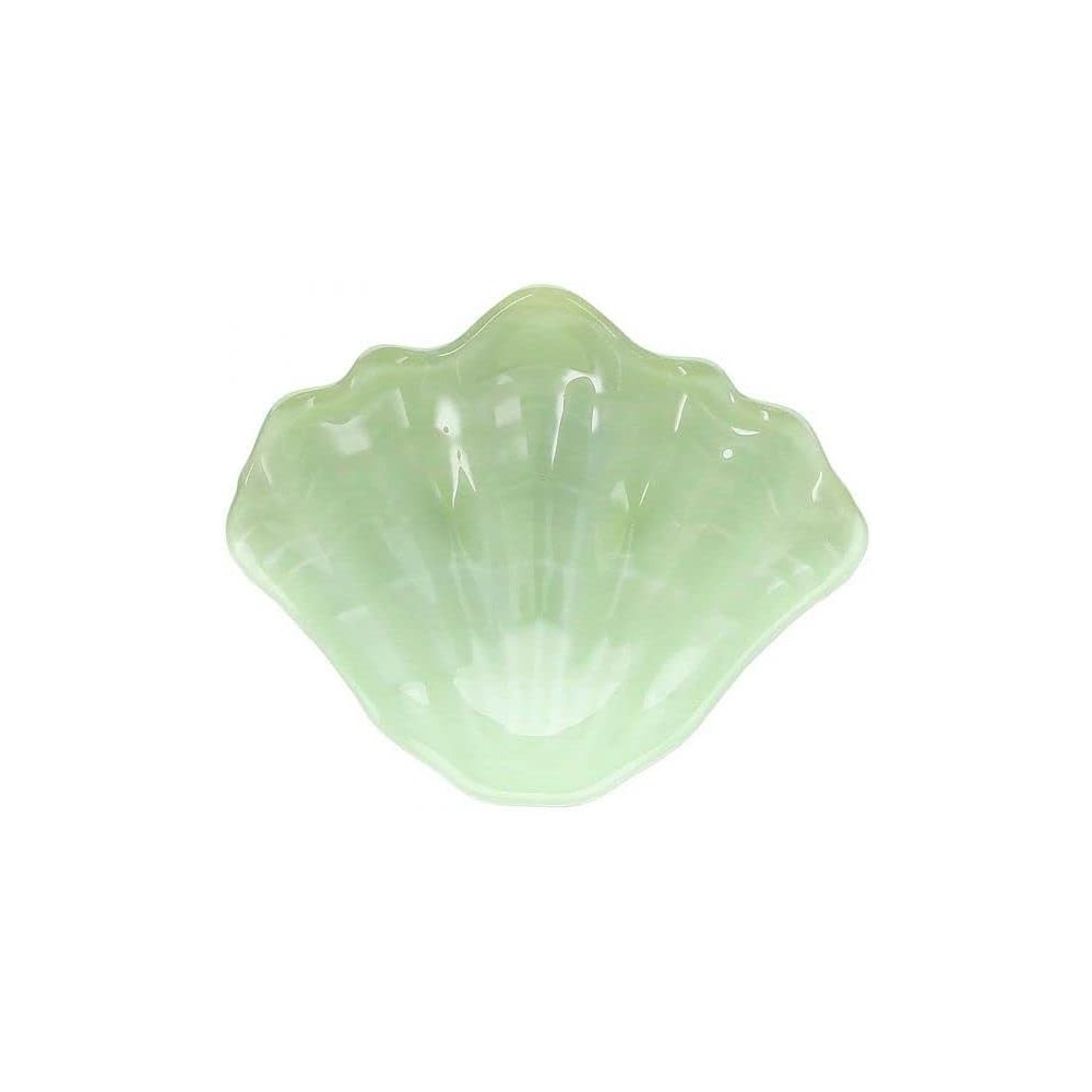 ANDREA FONTEBASSO 1760 Coppetta Verde Cm 19 Shell Vetro Verde Linea Galassia
