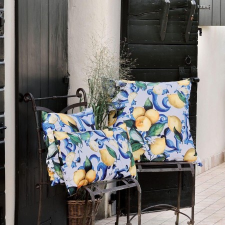 Cuscino Tognana Quadrato CM 43X43 Poliestere Blu Linea Citrus