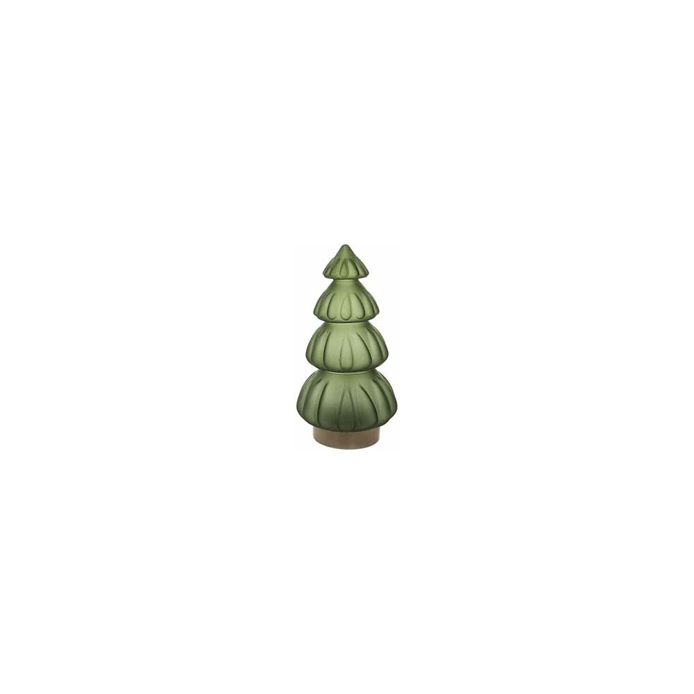 Albero Con Led Verde H Cm28,5 Xmas Wood Vetro Verde LINEA XMAS WOOD