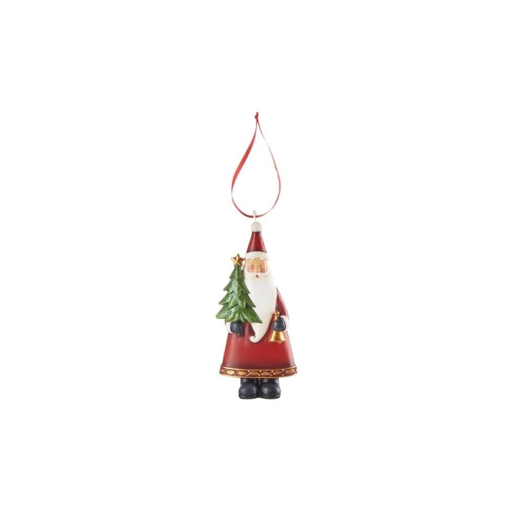 Allegria delle feste, pendente babbo natale  L'OCA NERA alto 6,5x15h cm 1X art.844.11