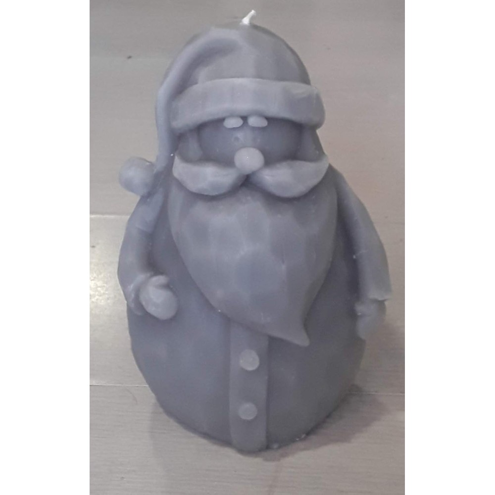 CERERIA PARMA BABBO NATALE TIPO LEGNO GRIGIO CM 20 H.
