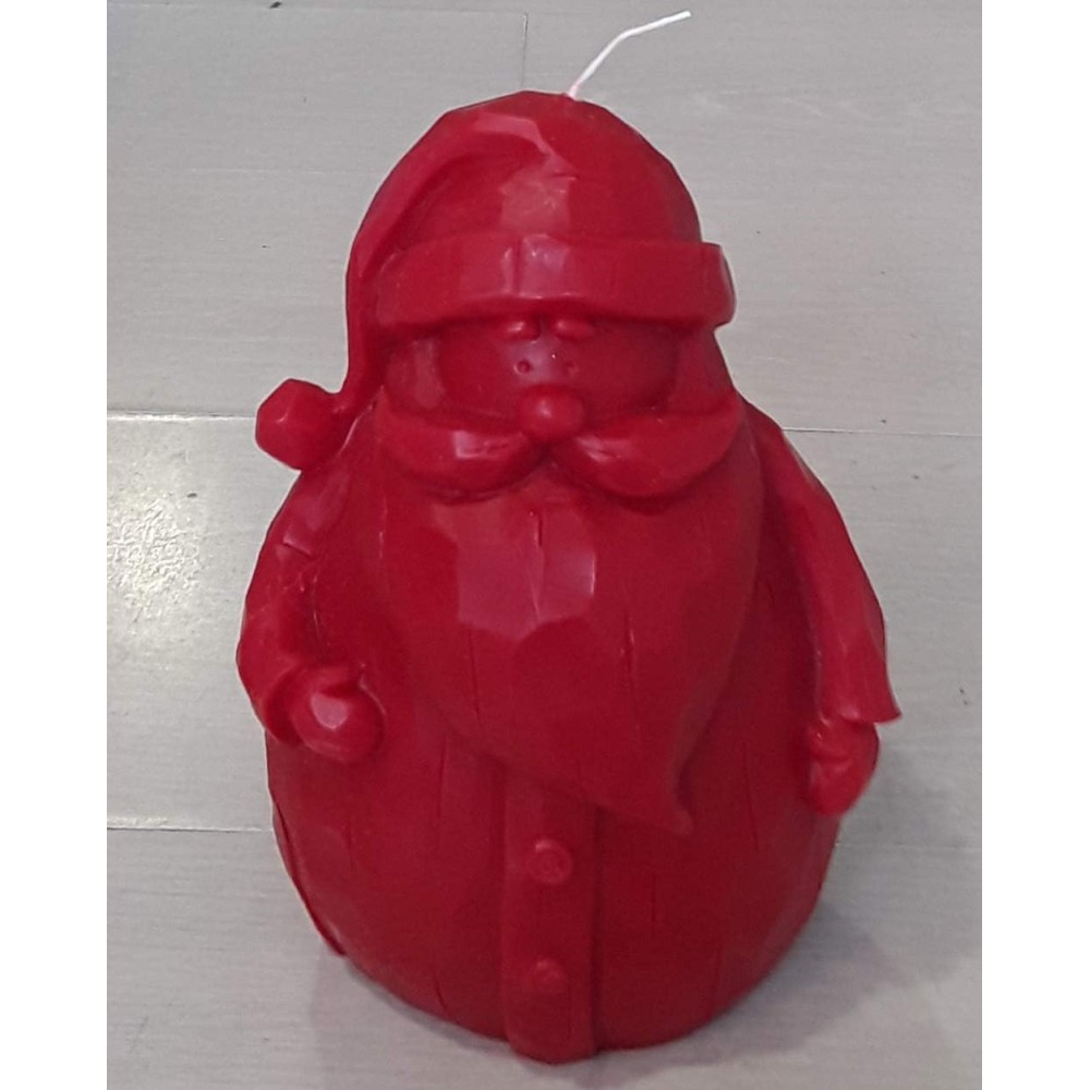 CERERIA PARMA BABBO NATALE TIPO LEGNO ROSSO CM 20 H.