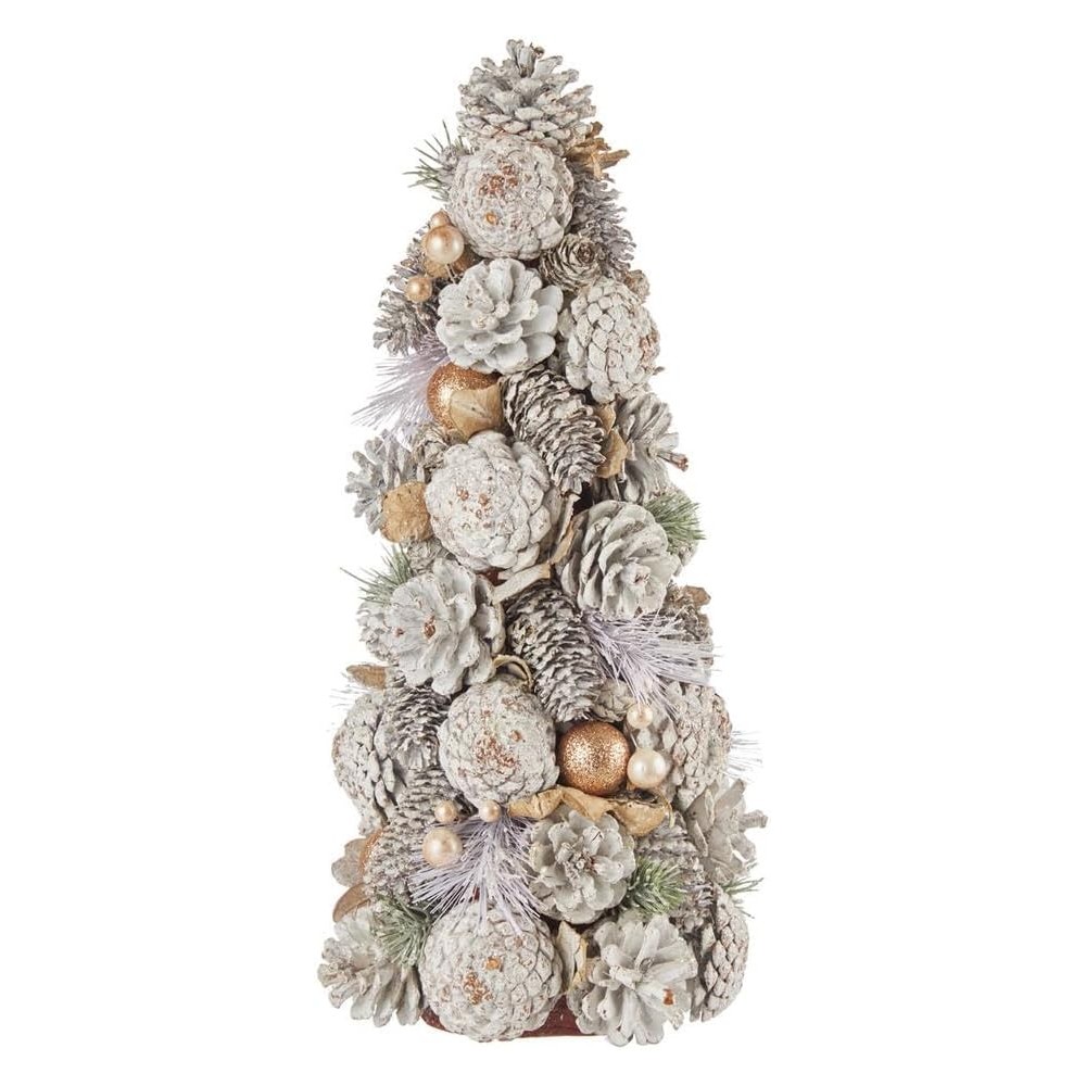 L'OCA NERA Collezione Winter Chic - Albero cm 18X40H Materiale naturale con decorazioni