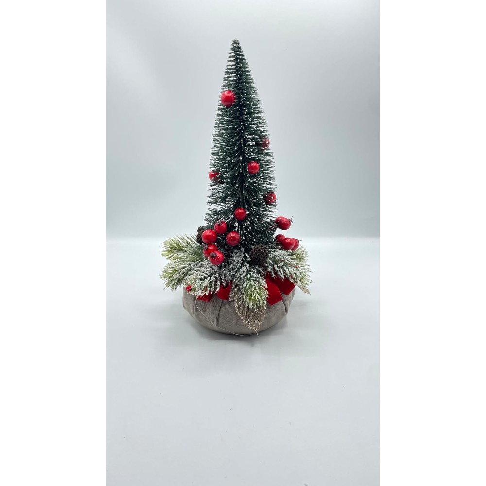 Albero Puff Panama artigianale in velluto tortora h 30  - Voilà