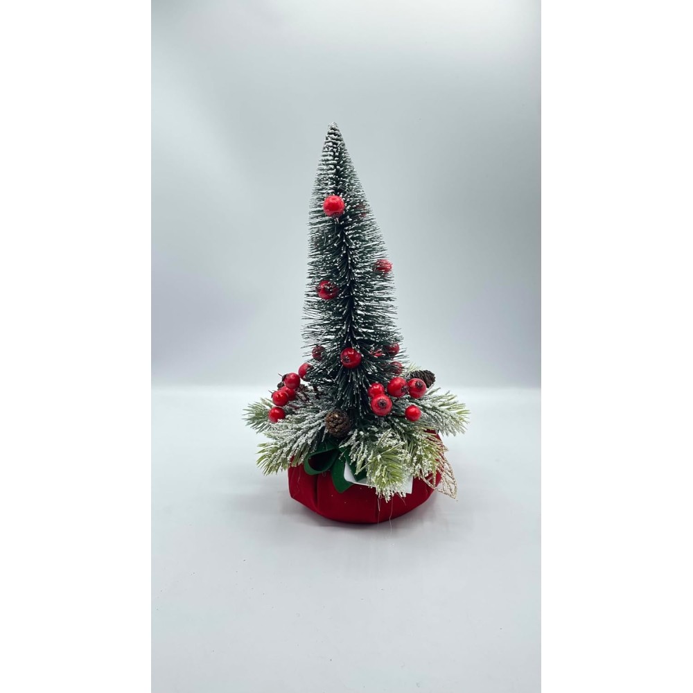 Albero Puff Panama artigianale in velluto rosso h 30  - Voilà