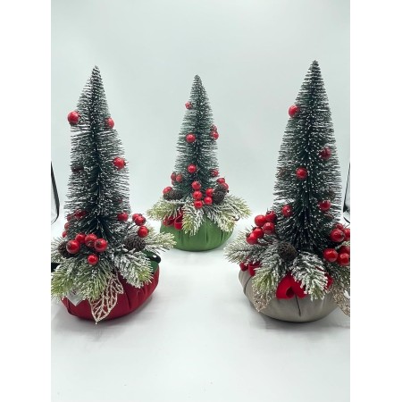 Albero Puff Panama artigianale in velluto verde h 30  - Voilà