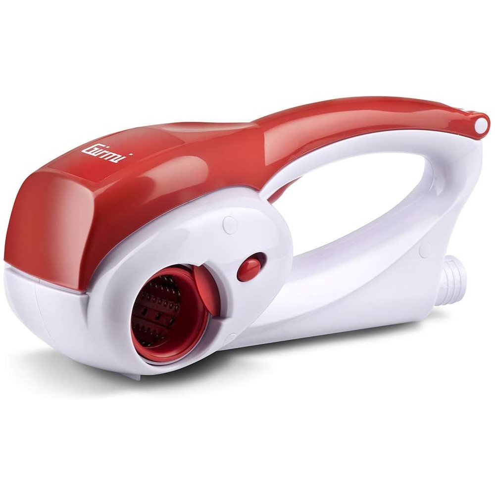 Girmi GT02 Grattugia Ricaricabile, 12W, 2 Rulli INOX, Bianco/Rosso