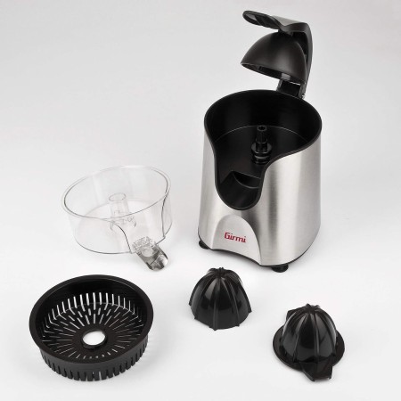 Girmi SR56 Spremiagrumi 85W, Capacità 400cc, Corpo Inox, Due coni per agrumi, Braccio premiagrumi